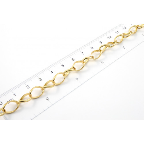 Oval chain gold plated 11x7mm (17 feet)